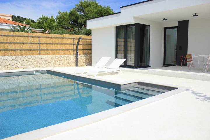 Ferienhaus mit Meerblick für 6 Personen, mit Garten und Terrasse, kinderfreundlich in Barbat na Rabu - 3