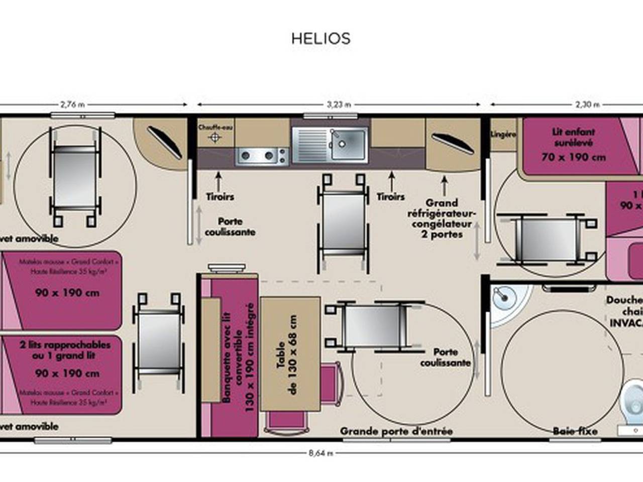 Mobil-home para 4 pers. Rampe Pmr in Le Château-d'Oléron, Côte de Beauté