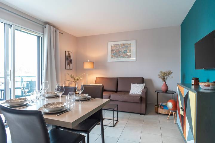 Appartement de vacances pour 4 personnes, avec Balcon et Piscine à Concarneau