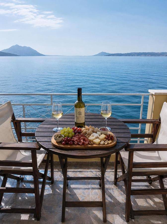 Appart’hôtel pour 2 personnes, avec Balcon et Terrasse ainsi que Jardin et Vue