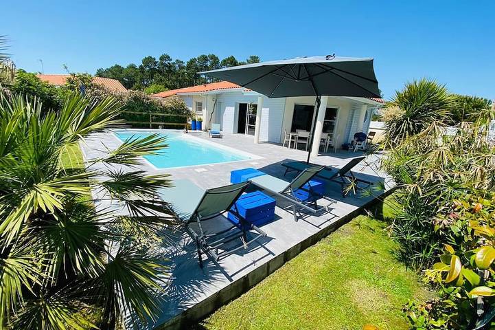 Maison de vacances pour 6 personnes, avec terrasse et jardin dans Biscarrosse (bourg)