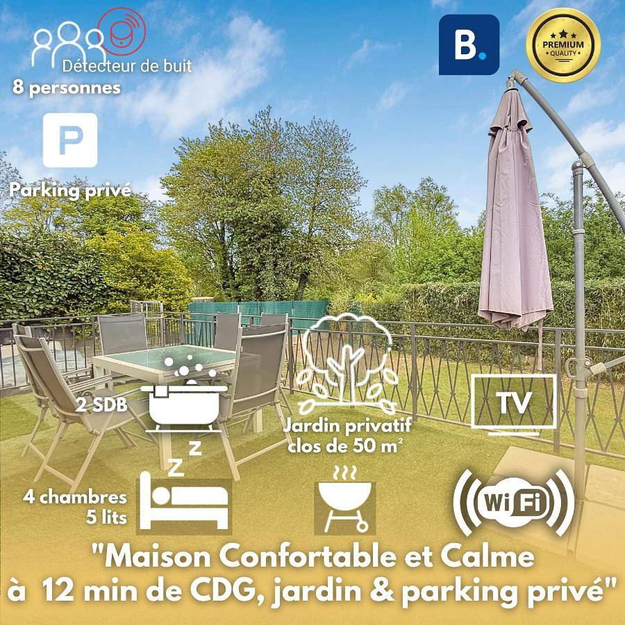 Maison spacieuse avec jardin et parking privé in Moussy-le-Neuf, Seine-et-Marne