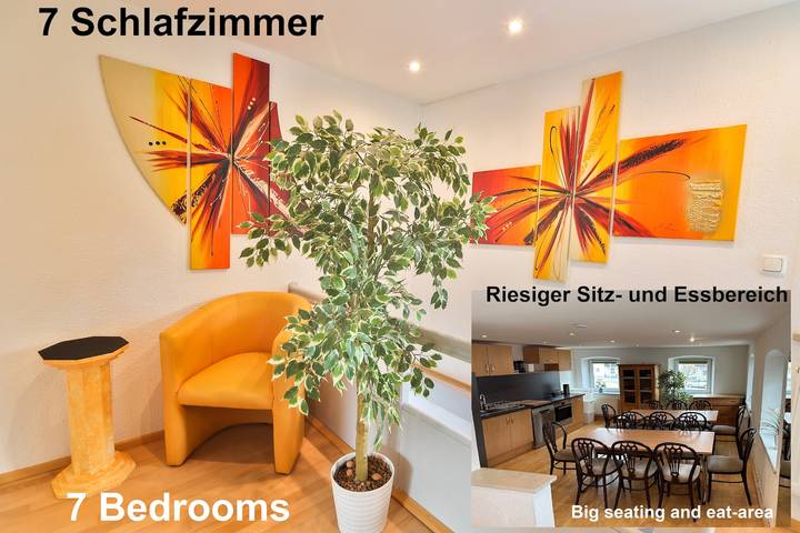 Ferienwohnung für 25 Personen, mit Balkon und Garten sowie Seeblick und Ausblick in Lechbruck am See