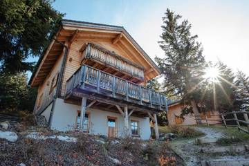 Ferienanlage für 8 Personen, mit Terrasse und Sauna sowie Garten, mit Haustier in Kärnten
