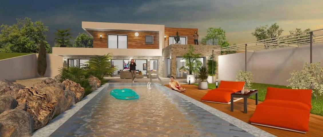 Chambre d’hôte pour 2 personnes, avec vue et terrasse ainsi que piscine et jardin à Banne