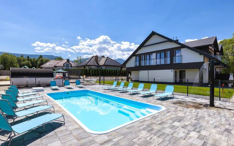 Ośrodek wypoczynkowy dla 8 osób, z sauna i widok oraz basen i balkon na Dolny Śląsk