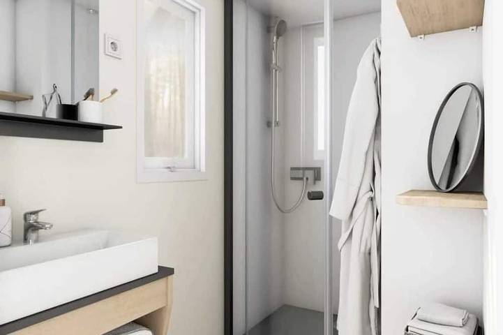 Zecamping 4 étoiles piscine couverte toboggans locatif 28m2 4 pers in Pont-Aven, Quimper und Umgebung