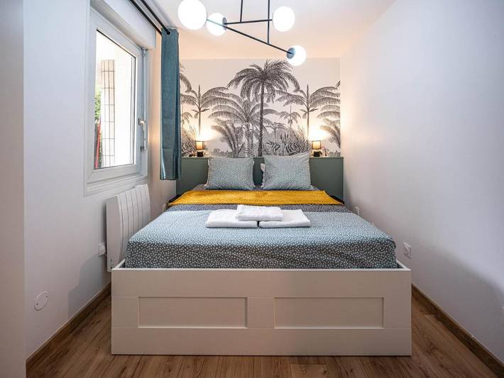 Appartement de vacances pour 2 personnes, avec Balcon ainsi que Terrasse et Jardin