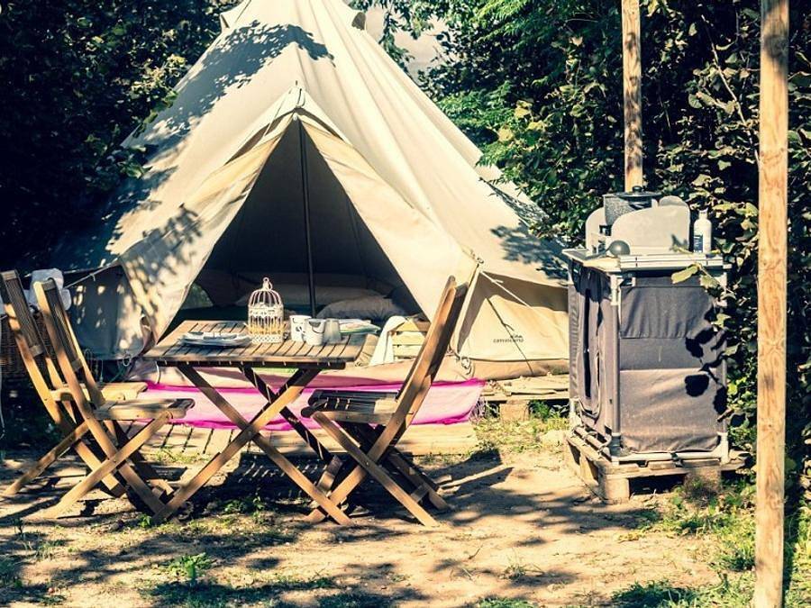 Camping Ecocamp Vinyols - Tent 4 personen - Algodon Winkel in Vinyols i els Arcs, Costa Dorada