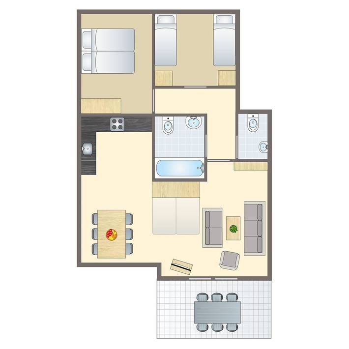 Bungalow für 6 Personen, mit Sauna in der Schweiz - 2
