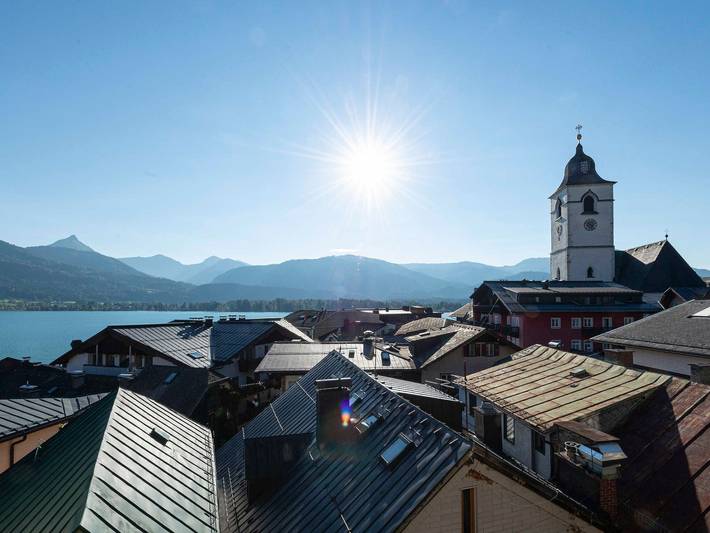 Ferienwohnung für 4 Personen, mit Balkon und Garten sowie Seeblick und Ausblick am Wolfgangsee - 4