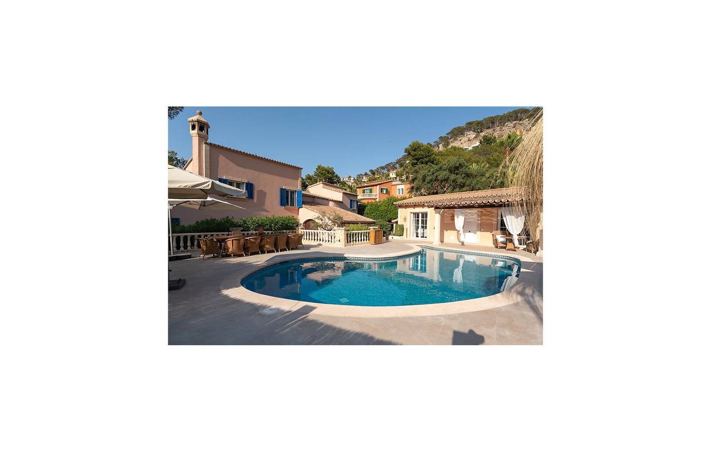 Seaside Retreat with Pool, Terrace & WiFi, 2km to Cala en Cranc in Port d'Andratx, Andratx