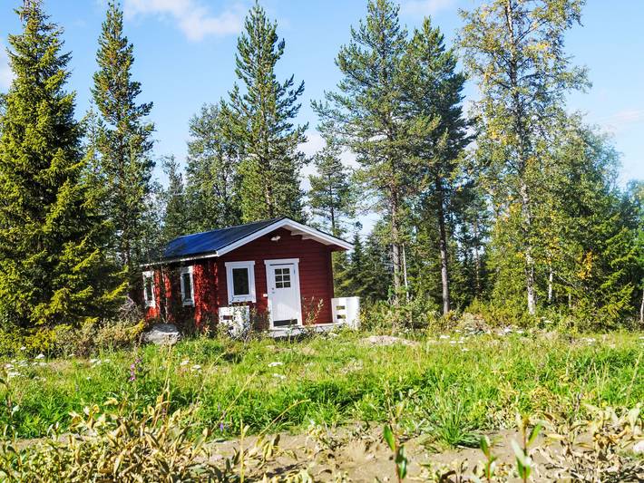 Fjällrävstuga in Lappland (Schweden)