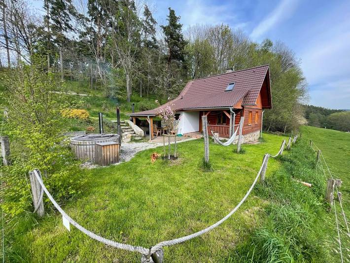 Chalet für 6 Personen, mit Ausblick und Terrasse, mit Haustier am Nationalpark Böhmerwald