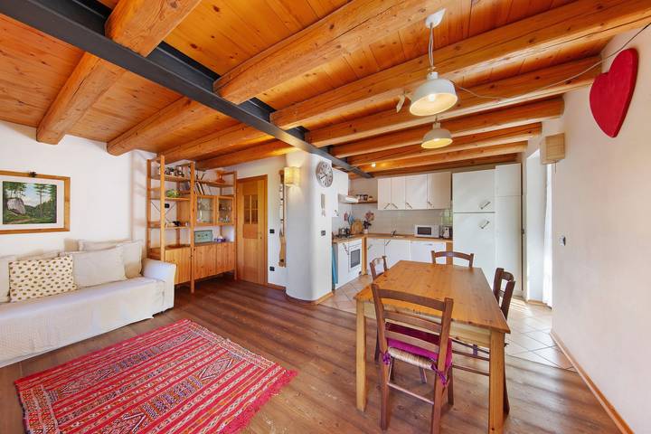 Ganze Wohnung, Ferienwohnung 'Villa Cleila Blu D' mit Bergblick, Gemeinschaftsgarten und Balkon in San Vito di Cadore, Dolomiti Superski