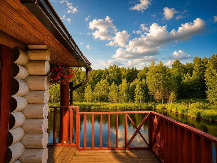 Camping für 20 Personen, mit Balkon und Terrasse sowie Garten und Sauna in Lettland