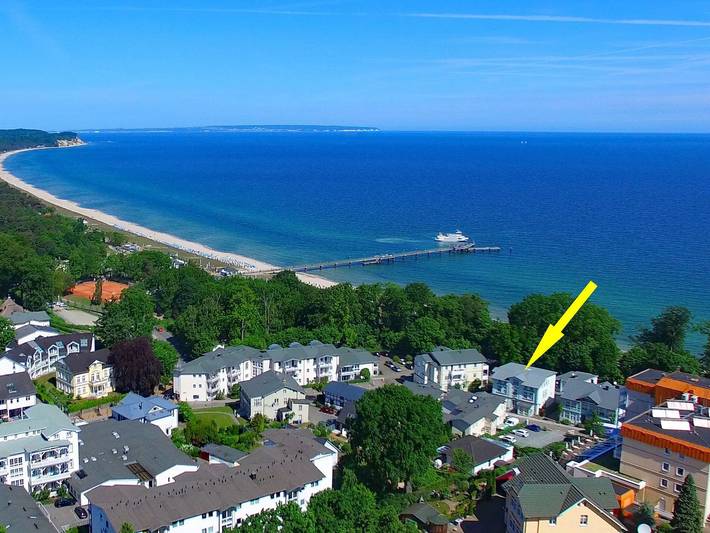 Ferienwohnung für 2 Personen, mit Ausblick und Balkon auf der Halbinsel Mönchgut