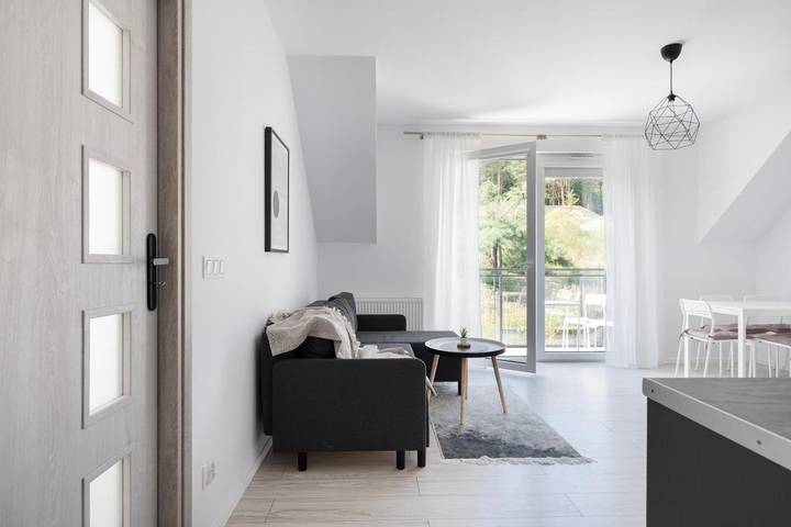 Apartament wakacyjny dla 6 osób, z widok i taras, zwierzęta dozwolone w Rumia