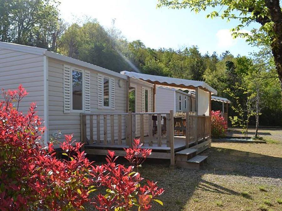 Camping Domaine Le Quercy - Mobilheim 5 personen - 29.70m² - 3 Schlafzimmer - mit Tv in Gourdon, Quercy