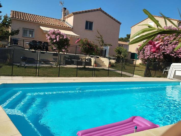 Villa pour 8 personnes, avec Terrasse ainsi que Jardin et Piscine à Sainte-Marie-la-Mer