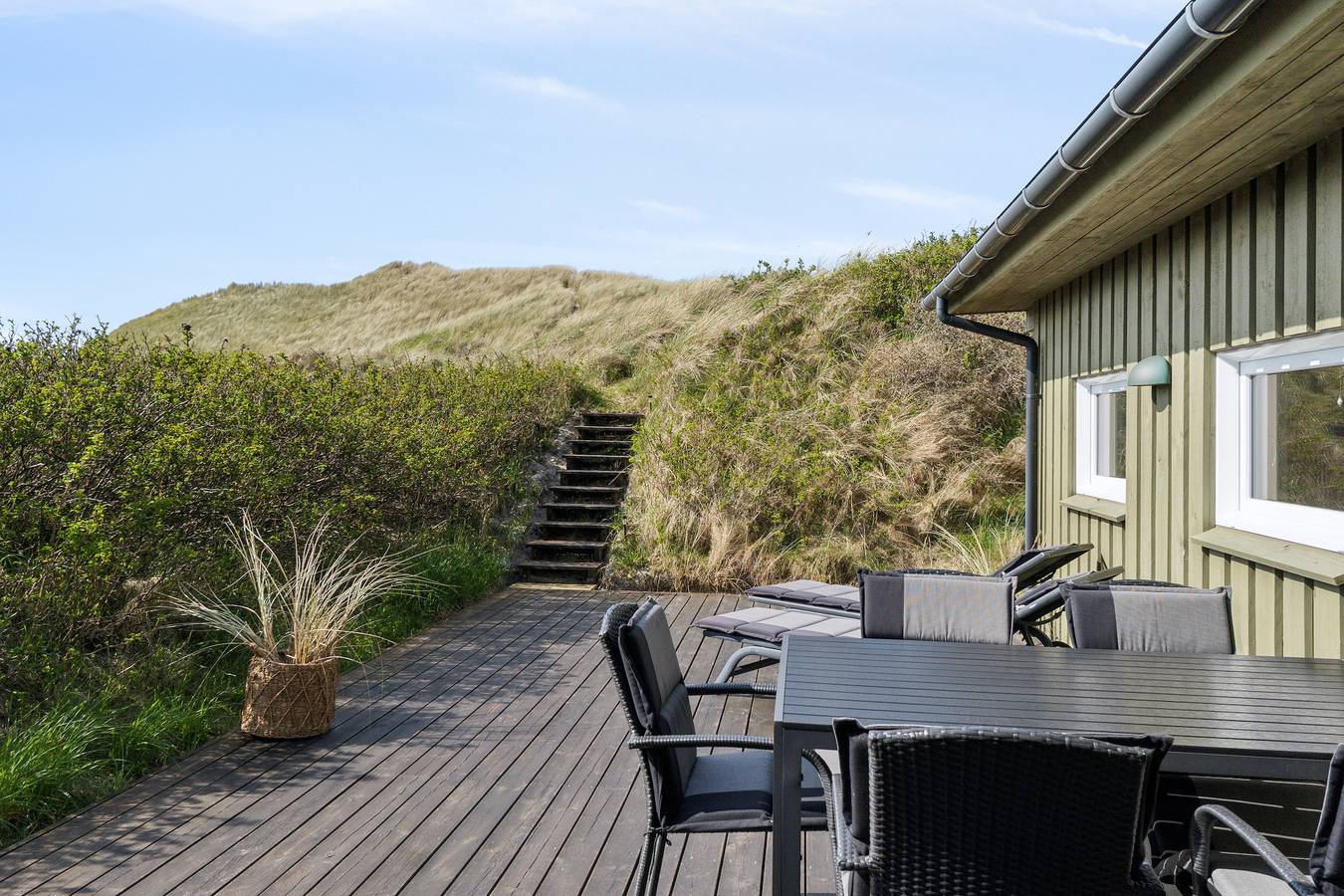 Front row to the North Sea in modern house in Blokhus, Jammerbugt