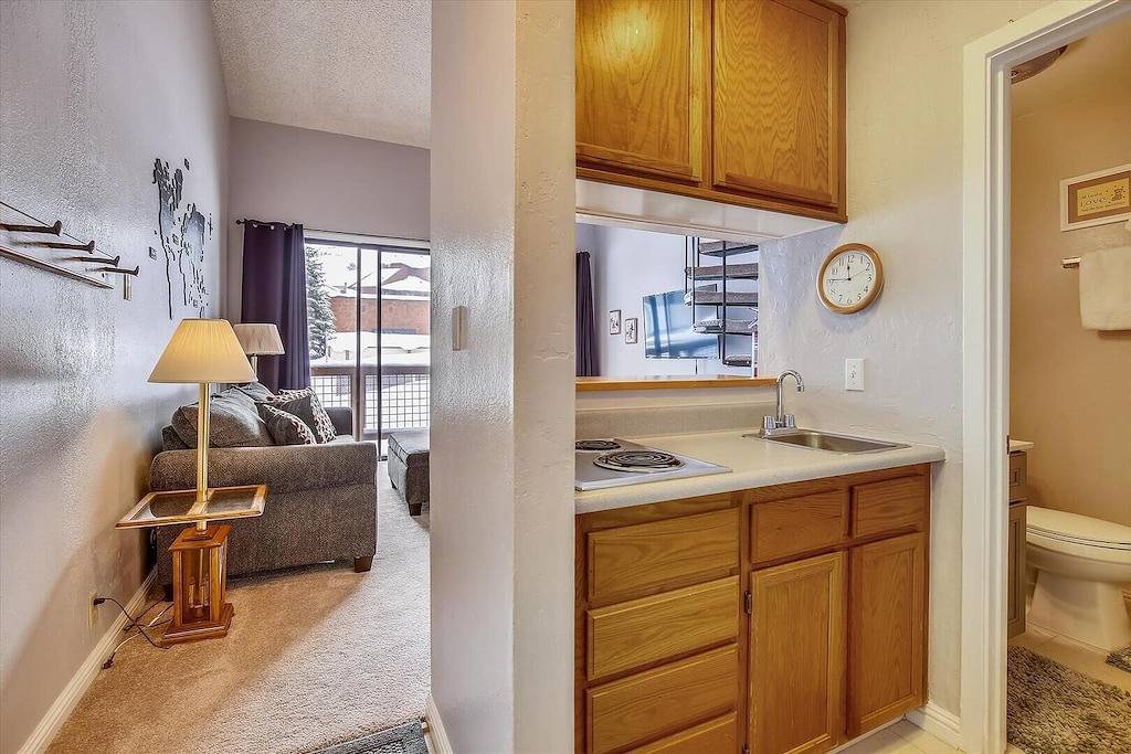 Ganze Wohnung, Tahoe Donner Loft mit wunderschönem Bergblick! Direkt an der Abfahrt gelegen - perfekt zum Sommerwandern! Kostenlose Parkplätze und Hoa Ausstattung. in Truckee, Donner Lake