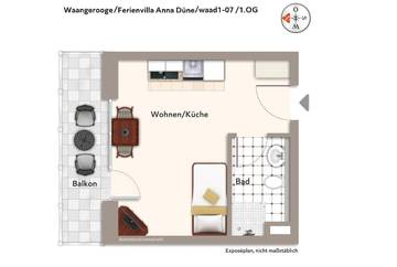 Ferienwohnung für 2 Personen in Wangerooge, Ostfriesische Inseln, Bild 2
