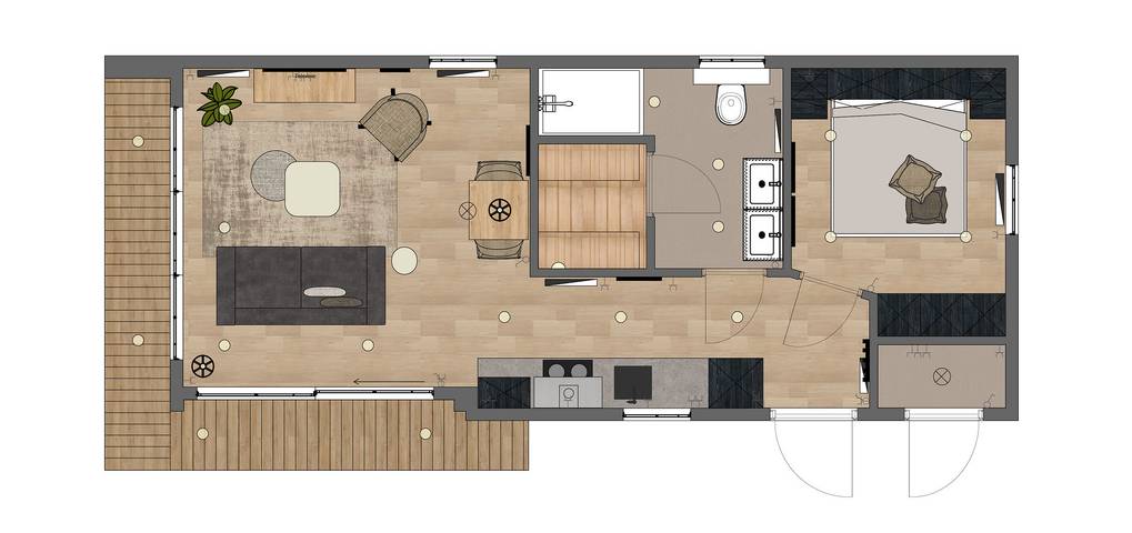 Ferienhaus für 2 Personen, mit Terrasse und Garten sowie Sauna in Zeeland - 2