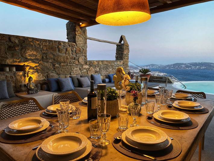 Villa für 19 Personen, mit Terrasse und Garten sowie Meerblick auf Mykonos - 4