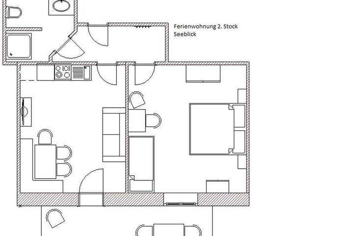 Ferienwohnung für 5 Personen, mit Balkon und Garten - 1