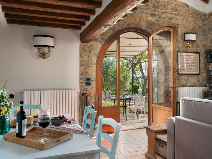 Location de vacances pour 6 personnes, avec terrasse ainsi que jardin et vue à Castellina in Chianti - 4