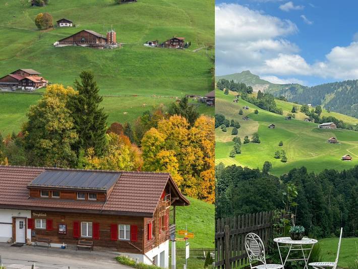 Ferienwohnung für 8 Personen, mit Balkon und Whirlpool sowie Garten in Habkern