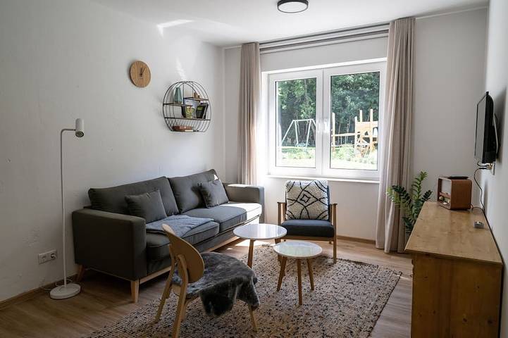 Ferienwohnung für 4 Personen, mit Terrasse und Garten sowie Sauna, mit Haustier in Falkenstein/Harz