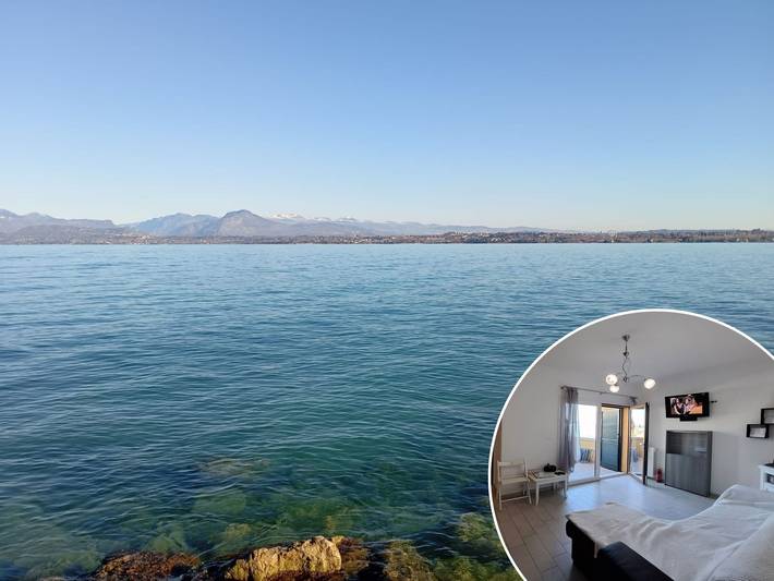 Ferienwohnung für 4 Personen, mit Terrasse und Garten sowie Seeblick in Peschiera del Garda