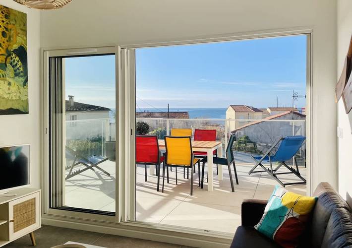 Gîte pour 6 personnes, avec Vue sur l’océan et Jardin dans La plagette (Cap d'Agde)