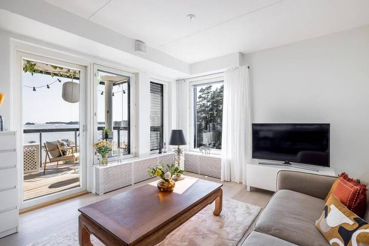 Apartament wakacyjny dla 2 osób, z balkon i widok oraz sauna w Helsinki
