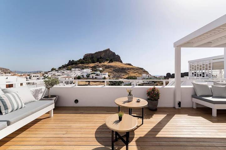 Apartment for 5 people, with terrace in Lindos