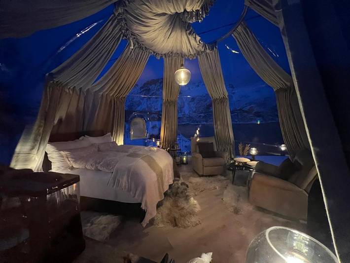 Zelt für 2 Personen, mit Balkon und Terrasse sowie Garten und Seeblick in Vesterålen - 3