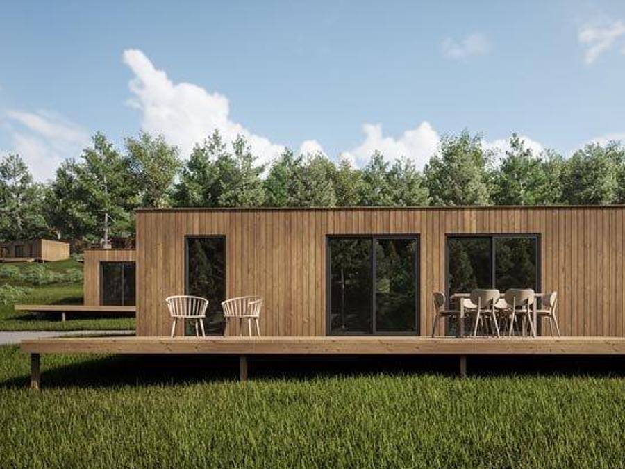 Camping Le Hameau de l'Ourthe - Lodge 6 personen - Öko-Lodge 6 Personen in Houffalize, Bastogne