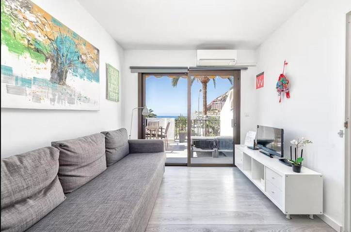 Apartamento para 2 personas, con vistas al mar y balcón/terraza en Playa del Cura