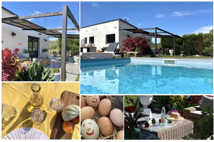 Vakantiehuis voor 4 personen, with tuin and zwembad as well as uitzicht, kindvriendelijk in Carpentras