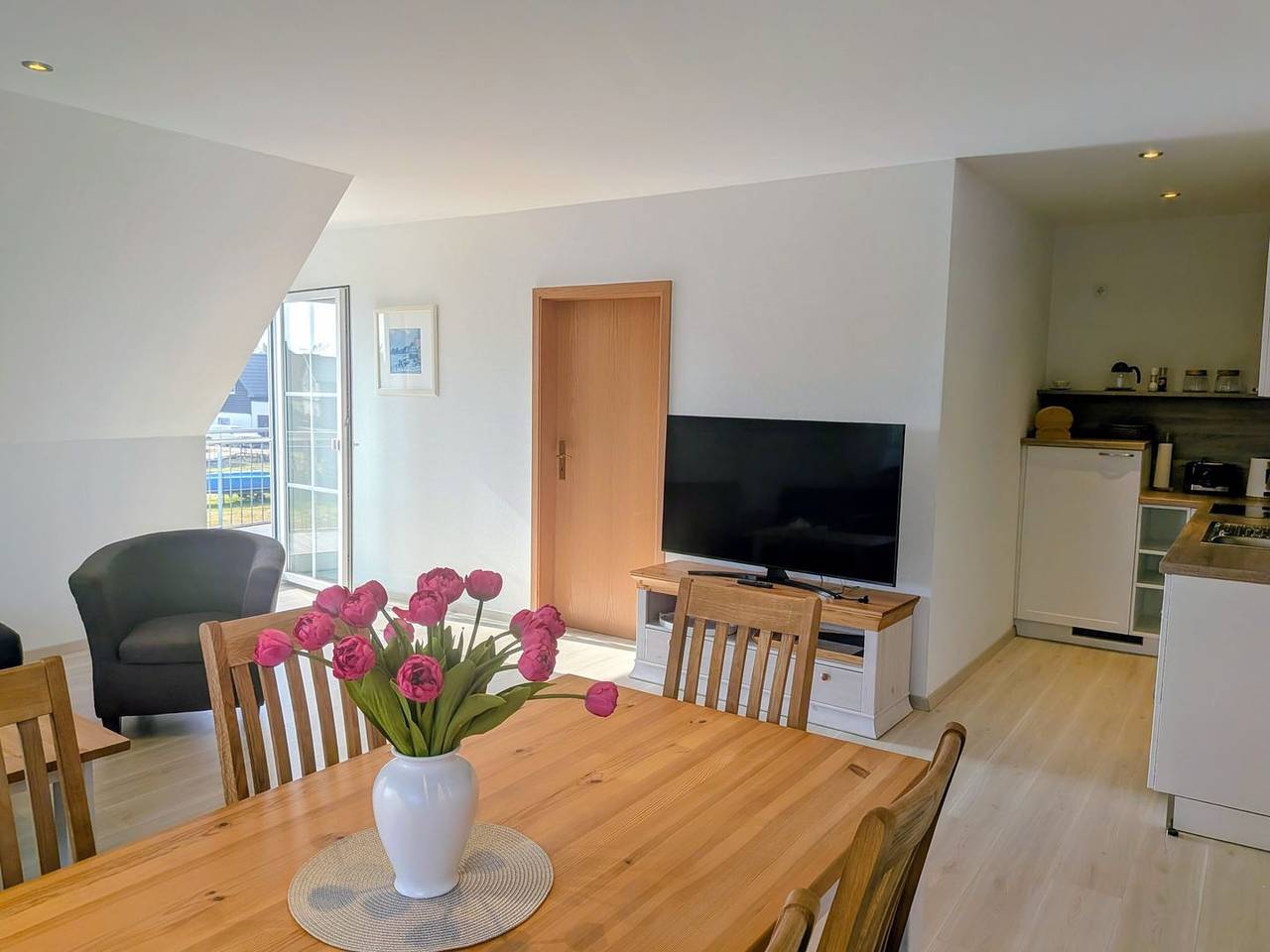Ganze Wohnung, Ferienwohnung für 3 Personen mit Balkon in Born a. Darß, Born am Darß