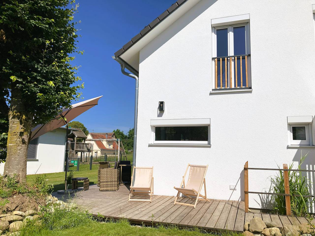 Casa vacanze Riedlodge con terrazza privata, giardino privato e Wi-Fi in Oberschwaben