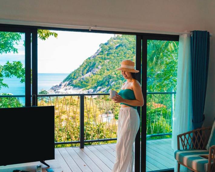 Station pour 2 personnes, avec vue ainsi que piscine et jardin dans Koh Tao - 2