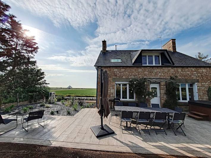 Maison familiale vue Mont-Saint-Michel, Huisnes-sur-Mer in Huisnes-sur-Mer, Baie du Mont-Saint-Michel