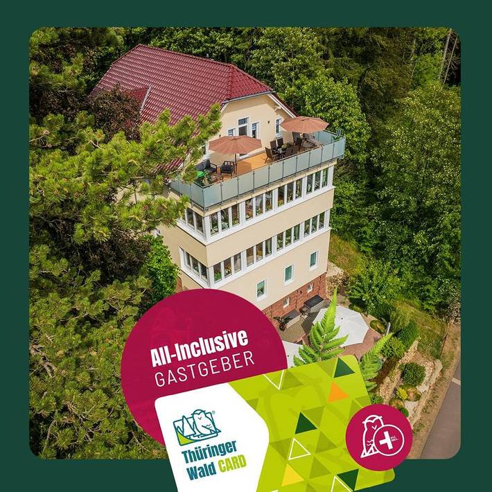 Ferienwohnung für 8 Personen, mit Terrasse und Garten sowie Ausblick in Georgenthal