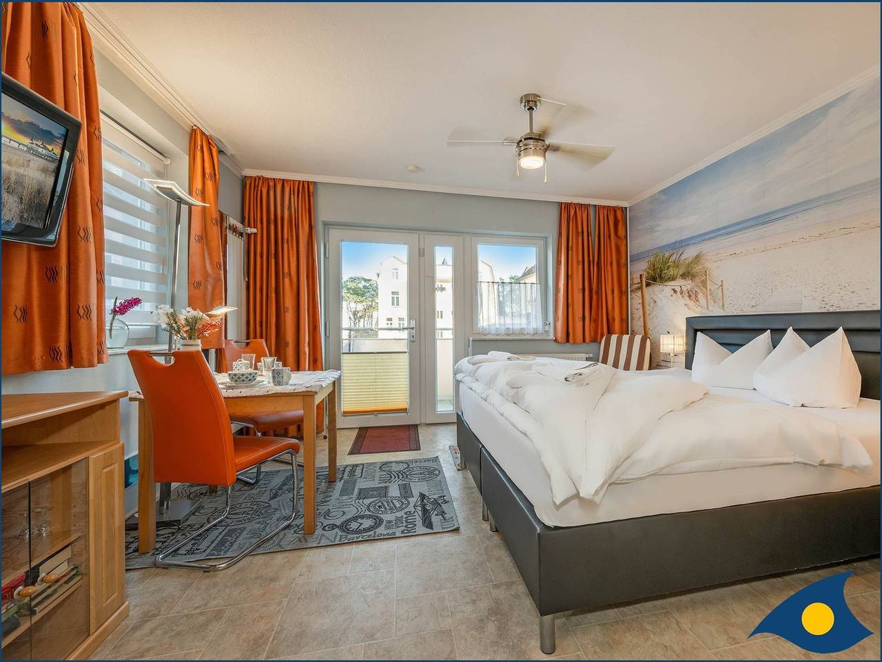 Ganze Ferienwohnung, Haus Kiefernduene Balkonstudio rechts - + Balkonstudio rechts in Drei Kaiserbäder, Heringsdorf