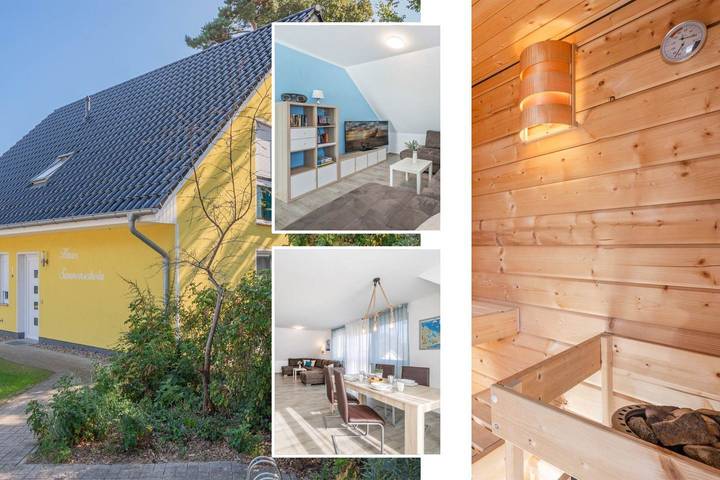 Ferienwohnung für 4 Personen, mit Ausblick und Garten, mit Haustier in Loddin