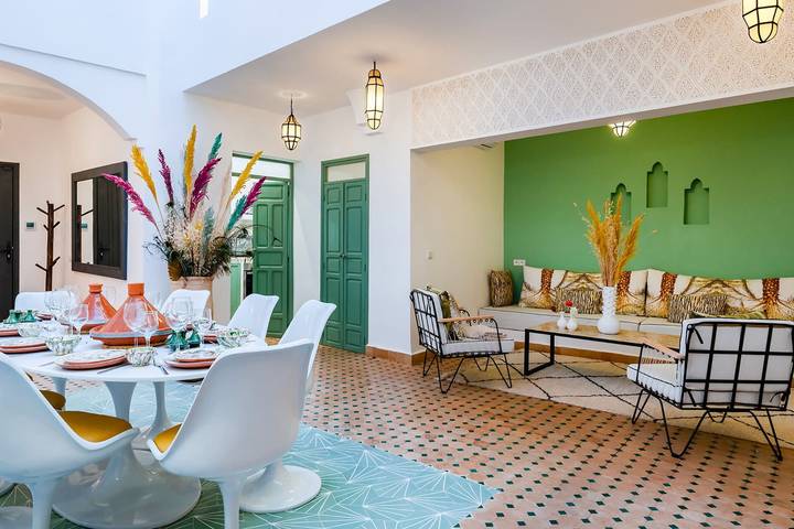 Riad pour 8 personnes, avec terrasse et jardin à Marrakech