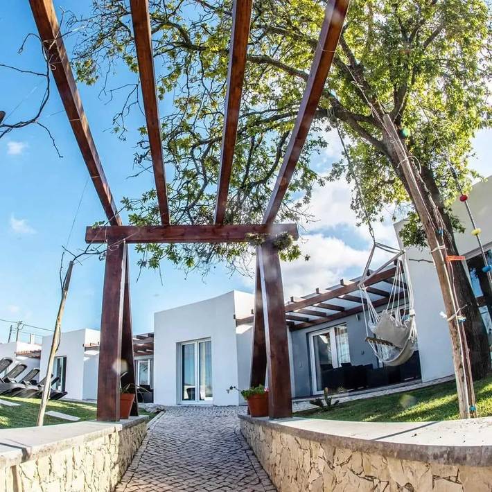 Casa de férias para 4 pessoas, com varanda e piscina em Atalaia